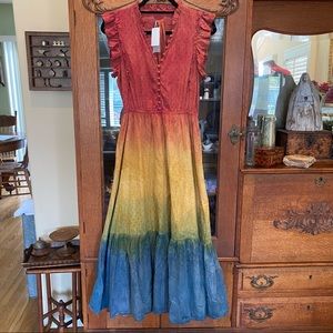 RARE! OUTERKNOWN Ombré Rainbow Calderon Dress